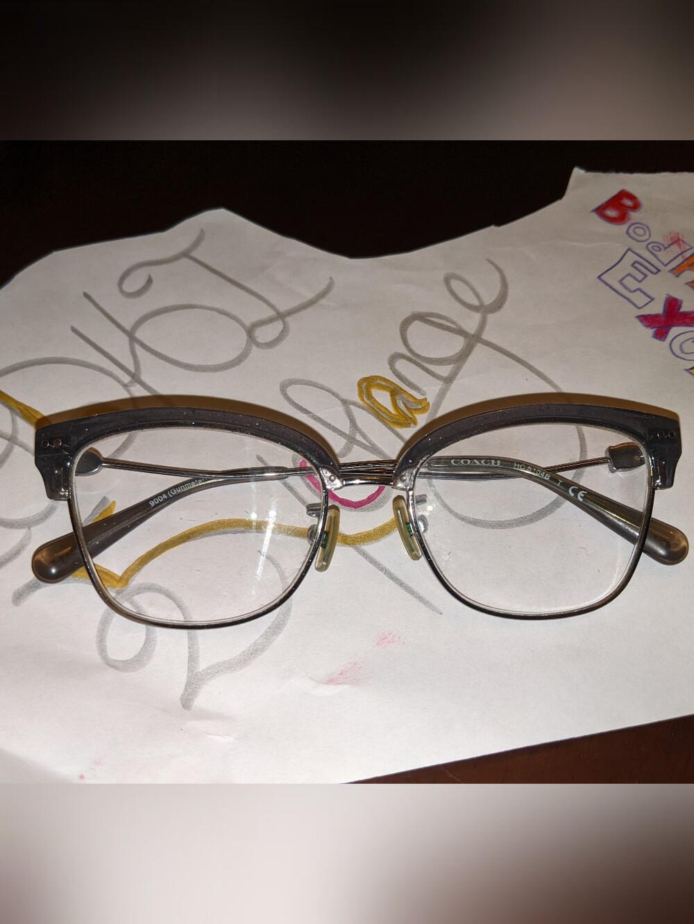 Coach Gunmetal Gray Eyeglass Frames